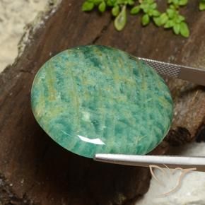 Amazonite Vert moyen-foncé naturelle Tour, 47.25 ct, Opaque