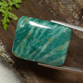 Amazonite Vert pin naturelle Baquette, 27.62 ct, Opaque