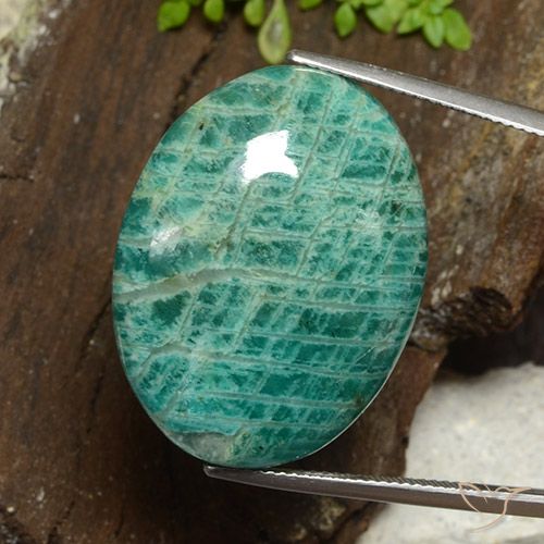 39.85ct Naturel Vert moyen Amazonite, ovale, Opaque