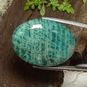 Amazonite Vert moyen naturelle ovale, 39.85 ct, Opaque