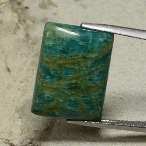 Amazonite Bleu vert naturelle Baquette, 13.49 ct, Opaque