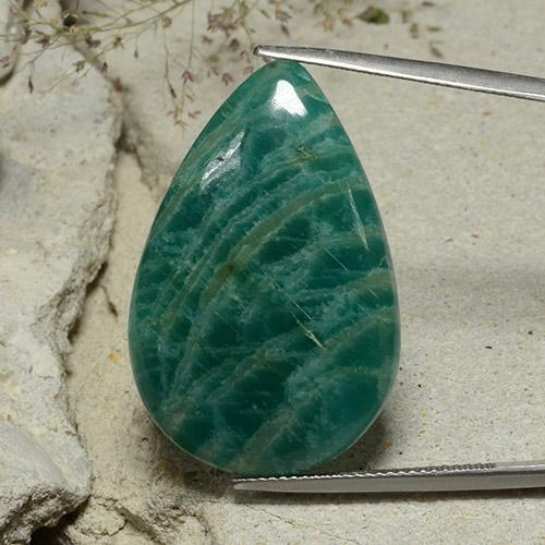 Amazonite Vert frais naturelle En forme de poire, 27.84 ct, Opaque