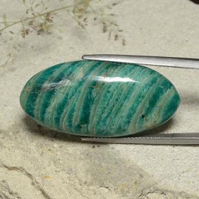 Amazonite Vert bleuâtre naturelle Coupe ovale, 33.11 ct, Opaque