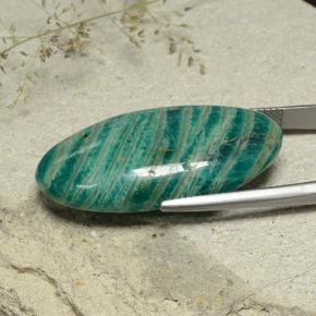 Amazonite Vert bleuâtre naturelle Coupe ovale, 33.11 ct, Opaque