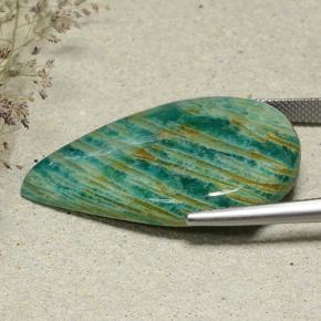 Amazonite Bleu vert naturelle En forme de poire, 34.74 ct, Opaque