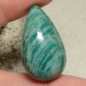 Amazonite Bleu vert naturelle En forme de poire, 34.45 ct, Opaque