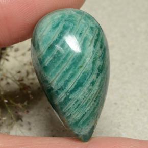 Amazonite Bleu vert naturelle En forme de poire, 34.45 ct, Opaque