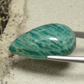 Amazonite Bleu vert naturelle En forme de poire, 34.45 ct, Opaque