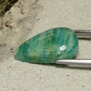 Amazonite Bleu vert naturelle En forme de poire, 6.83 ct, Opaque