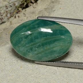 Amazonite Bleu vert naturelle Coupe ovale, 14.49 ct, Opaque