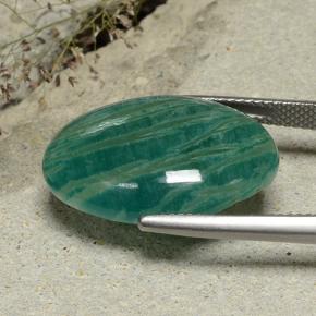 Amazonite Bleu vert naturelle Coupe ovale, 14.49 ct, Opaque