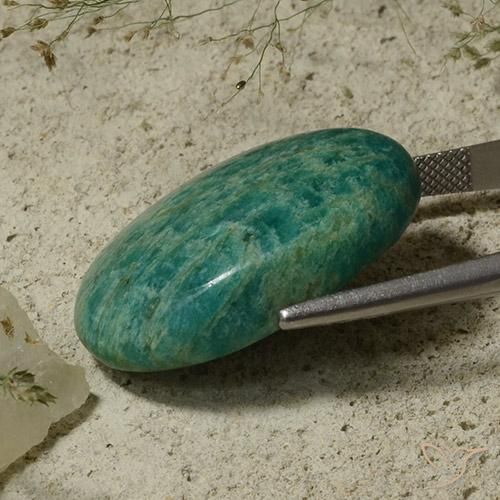Amazonite Bleu vert naturelle ovale, 36.09 ct, Opaque