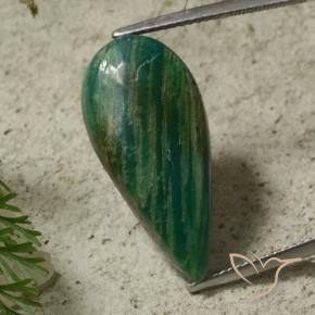 Amazonite Vert frais naturelle En forme de poire, 17.59 ct, Opaque
