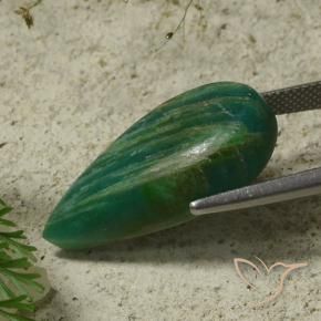 Amazonite Vert frais naturelle En forme de poire, 17.59 ct, Opaque