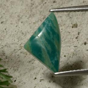 Amazonite bleu-vert naturelle forme fantaisie, 3,06 ct, opaque