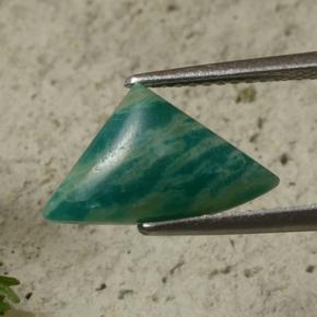 Amazonite bleu-vert naturelle forme fantaisie, 3,06 ct, opaque