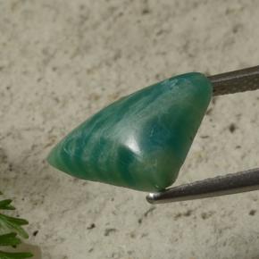 Amazonite bleu-vert naturelle forme fantaisie, 3,06 ct, opaque