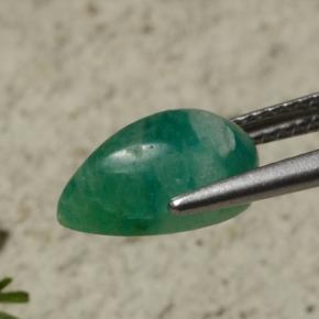Amazonite Bleu vert naturelle En forme de poire, 2.87 ct, Opaque