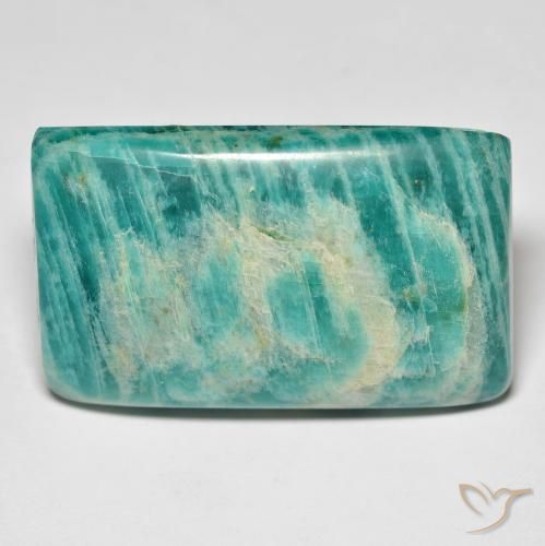 Amazonite vert naturelle baguette, 40,94 ct, opaque