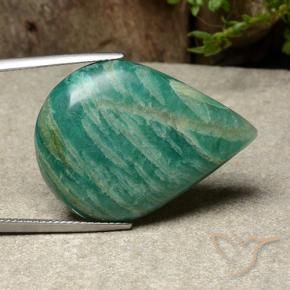Amazonite Vert pin naturelle En forme de poire, 26.99 ct, Opaque