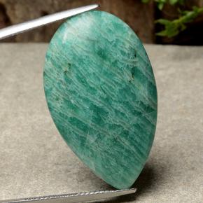 Amazonite vert bleuté moyen naturelle en forme de poire, 26,17 ct, opaque