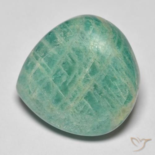 16.97ct Naturel Vert bleuâtre Amazonite, En forme de poire, Opaque
