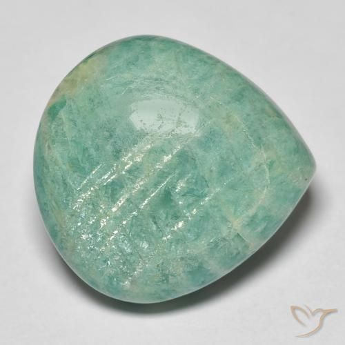Amazonite Vert bleuâtre naturelle En forme de poire, 16.97 ct, Opaque