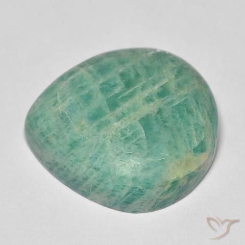 Amazonite Vert bleuâtre naturelle En forme de poire, 16.97 ct, Opaque