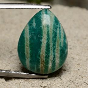 Amazonite Bleu vert naturelle En forme de poire, 10.69 ct, Opaque