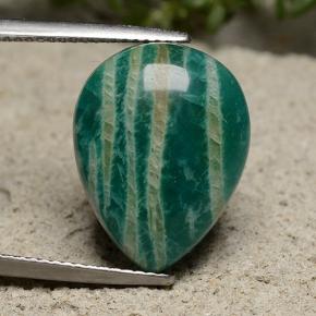Amazonite Bleu vert naturelle En forme de poire, 10.69 ct, Opaque