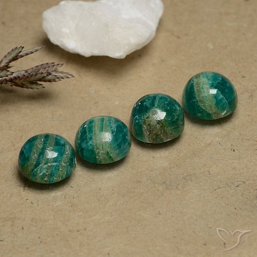 8.97ctw Naturel Vert moyen Amazonite, Tour, Opaque