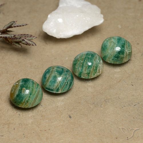 9.46ctw Naturel Vert pin Amazonite, Tour, Opaque