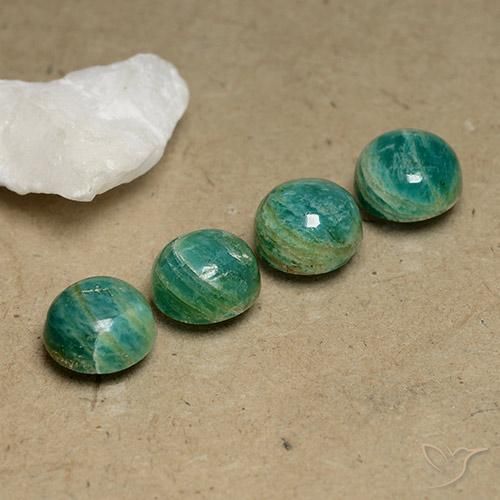 9.13ctw Naturel Vert pin Amazonite, Tour, Opaque, Photo A