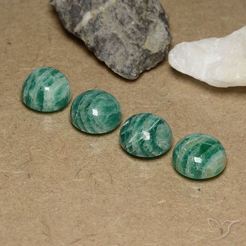 11.76ctw Naturel Vert pin Amazonite, Tour, Opaque