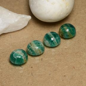 Achetez naturel 5,62ct vert moyen amazonite gems, coupe roude, en provenance madagascar chez gemselect. en stock, livraison internationale!