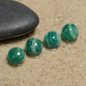 Achetez naturel 5,55ct vert moyen amazonite gems, coupe roude, en provenance madagascar chez gemselect. en stock, livraison internationale!