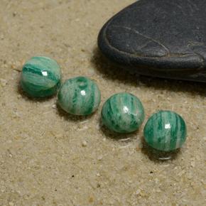 Achetez naturel 5,98ct vert moyen amazonite gems, coupe roude, en provenance madagascar chez gemselect. en stock, livraison internationale!