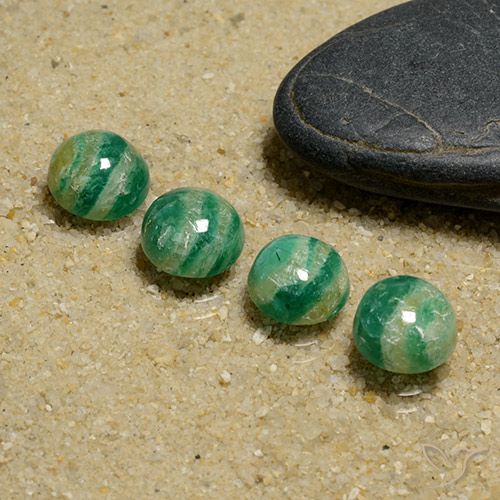 5.75ctw Naturel Vert moyen-foncé Amazonite, Tour, Opaque