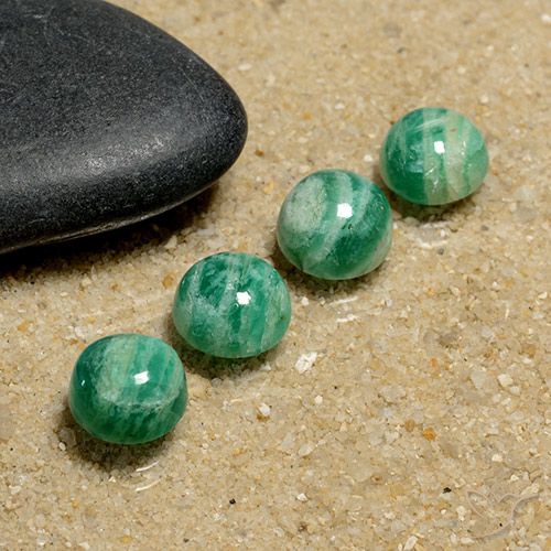 5.77ctw Naturel Vert frais Amazonite, Tour, Opaque, Photo A