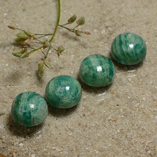 13.10ctw Naturel Vert moyen Amazonite, Tour, Opaque