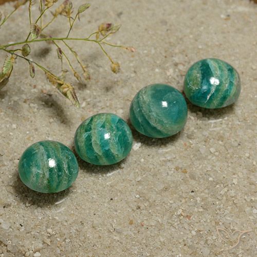 12.60ctw Naturel Vert moyen Amazonite, Tour, Opaque