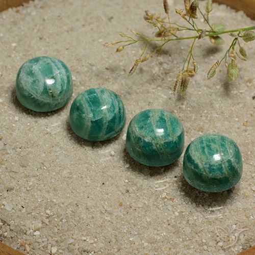 21.00ctw Naturel Vert moyen Amazonite, Tour, Opaque