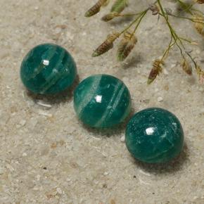 Achetez naturel 6.96ct Bleu vert Amazonite gems, Coupe roude, En provenance Madagascar chez GemSelect. En stock, livraison internationale!