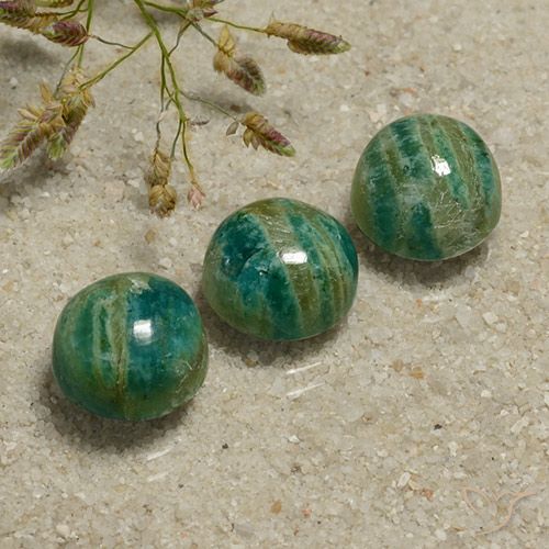 10.97ctw Naturel Vert moyen-foncé Amazonite, Tour, Opaque