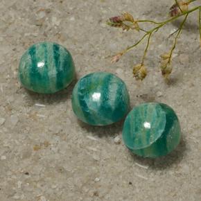 Achetez naturel 4.68ct Bleu vert Amazonite gems, Coupe roude, En provenance Madagascar chez GemSelect. En stock, livraison internationale!