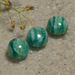 Achetez naturel 4.68ct Bleu vert Amazonite gems, Coupe roude, En provenance Madagascar chez GemSelect. En stock, livraison internationale!