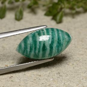 Amazonite vert pin naturelle marquise, 6,50 ct, opaque