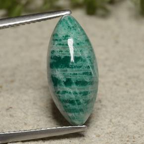 Amazonite Vert frais naturelle Marquise, 5.68 ct, Opaque