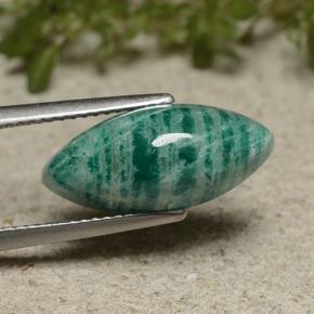 Amazonite Vert frais naturelle Marquise, 5.68 ct, Opaque