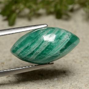 Amazonite Vert moyen-foncé naturelle Marquise, 6.08 ct, Opaque
